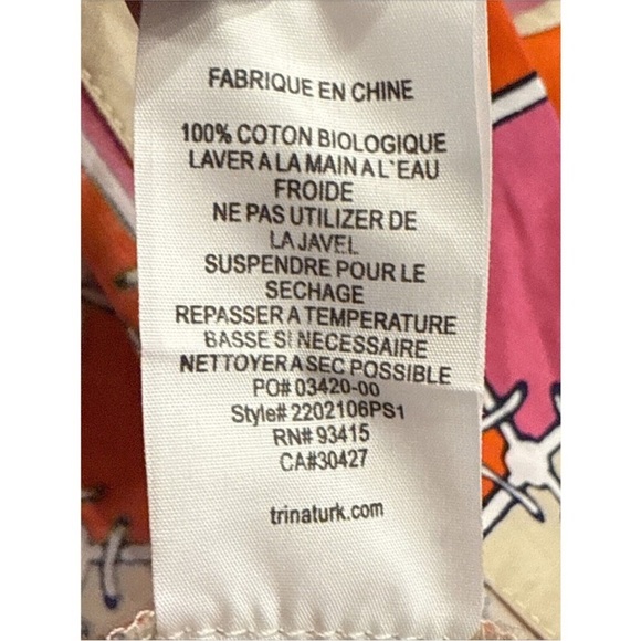 Trina Turk Pink and Orange Geometric Tank Top - Picture 11 of 11